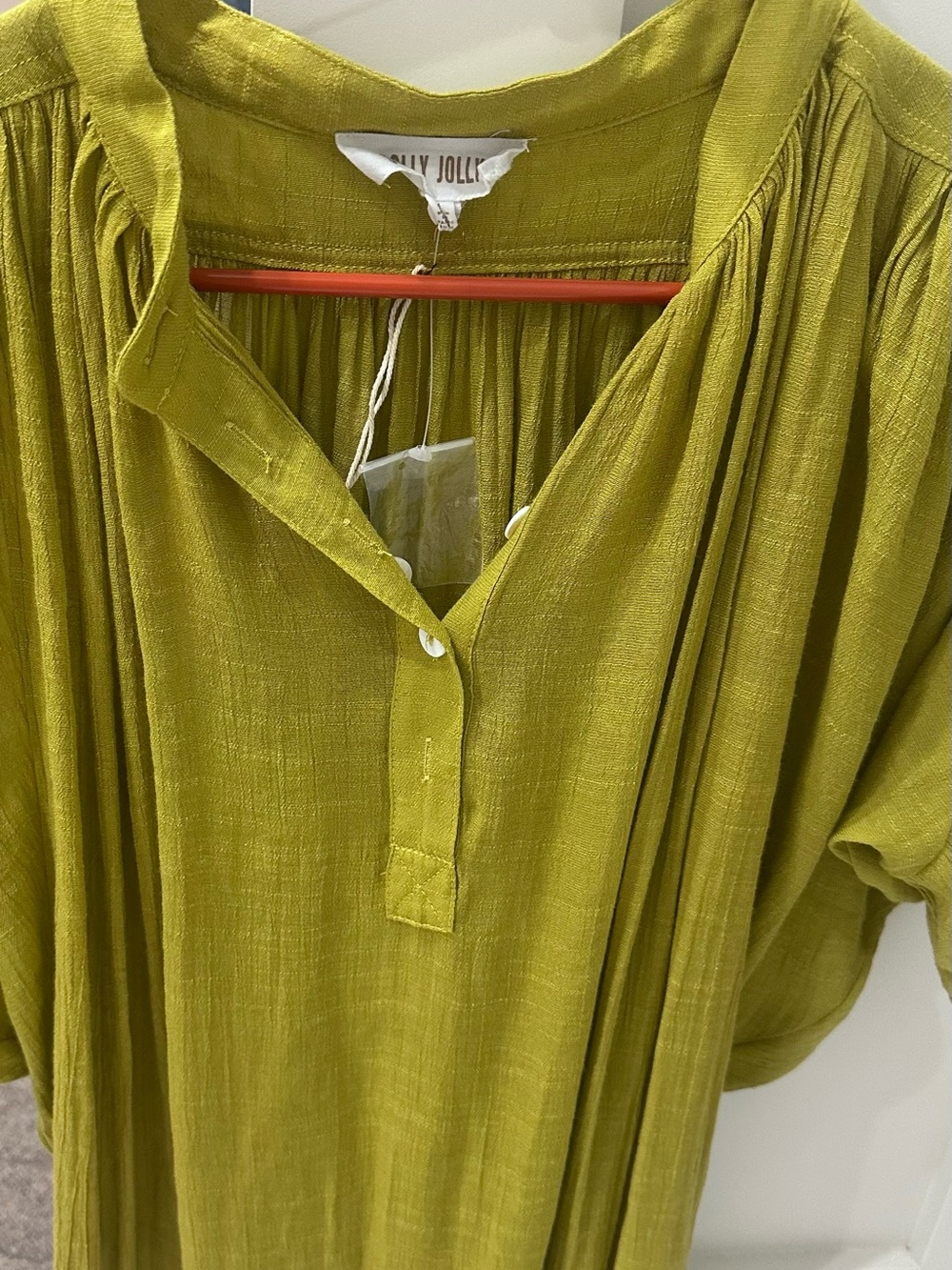 Olive Green Pleated Women's Blouse by